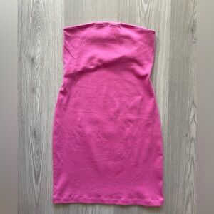 Zara Strapless Bodycon Dress in Pink